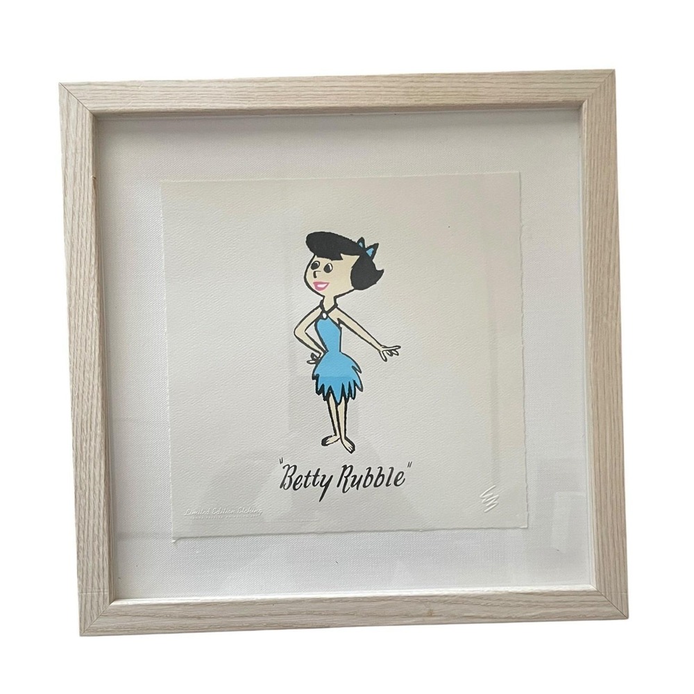 Betty Rubble The Flintstones Ed Benedict Design 1996 Framed Hanna-Barbera‎